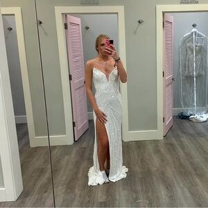 Elegant White Evening Gown